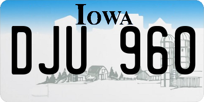 IA license plate DJU960