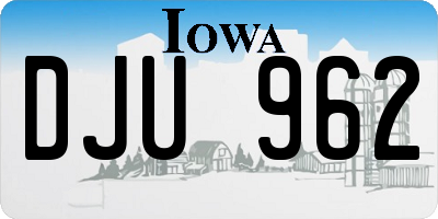 IA license plate DJU962