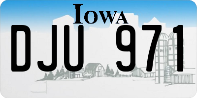 IA license plate DJU971