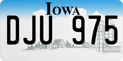 IA license plate DJU975