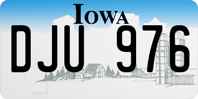 IA license plate DJU976