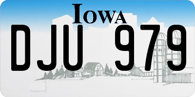 IA license plate DJU979