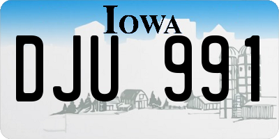 IA license plate DJU991