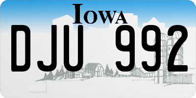 IA license plate DJU992