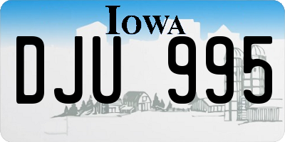 IA license plate DJU995