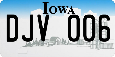 IA license plate DJV006
