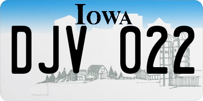 IA license plate DJV022