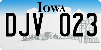 IA license plate DJV023