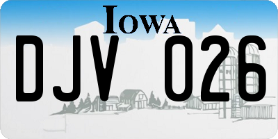 IA license plate DJV026
