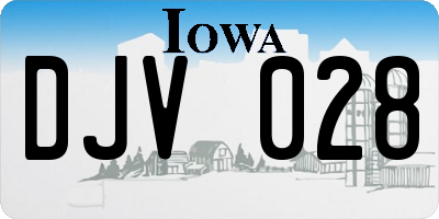 IA license plate DJV028