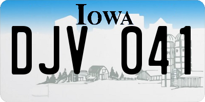 IA license plate DJV041