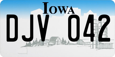 IA license plate DJV042