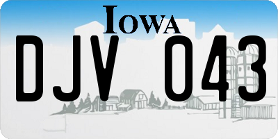 IA license plate DJV043
