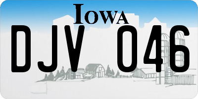 IA license plate DJV046