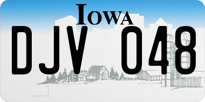 IA license plate DJV048