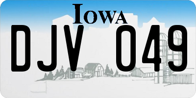 IA license plate DJV049