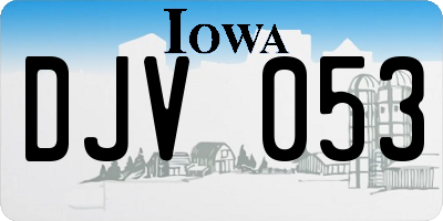 IA license plate DJV053
