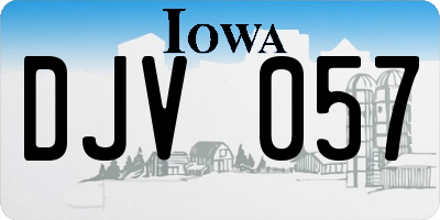 IA license plate DJV057