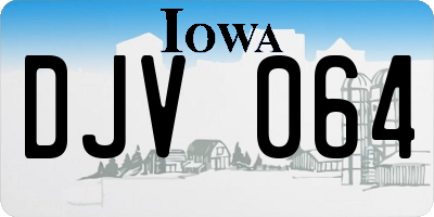 IA license plate DJV064