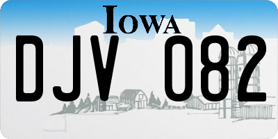 IA license plate DJV082