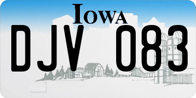 IA license plate DJV083