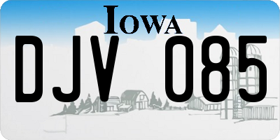 IA license plate DJV085