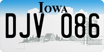 IA license plate DJV086