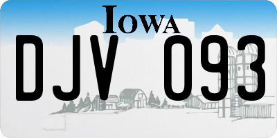 IA license plate DJV093