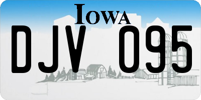 IA license plate DJV095