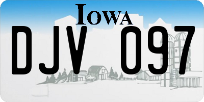 IA license plate DJV097