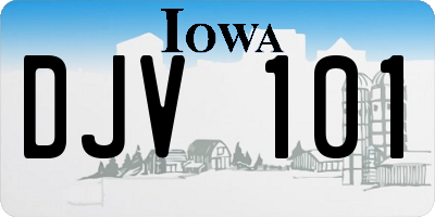 IA license plate DJV101
