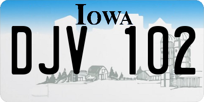 IA license plate DJV102