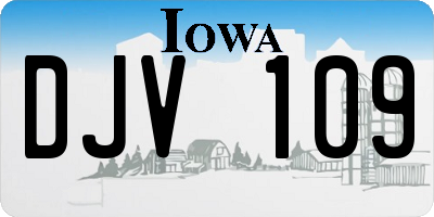 IA license plate DJV109