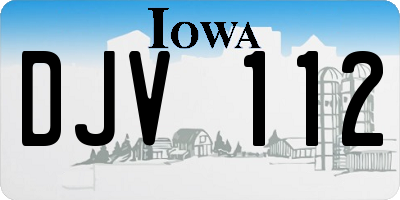 IA license plate DJV112