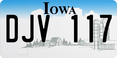 IA license plate DJV117
