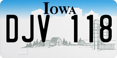 IA license plate DJV118