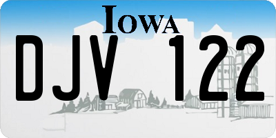 IA license plate DJV122