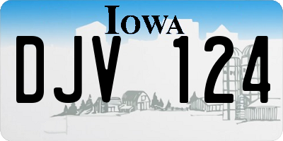 IA license plate DJV124
