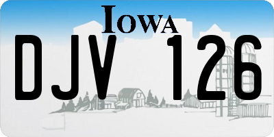 IA license plate DJV126