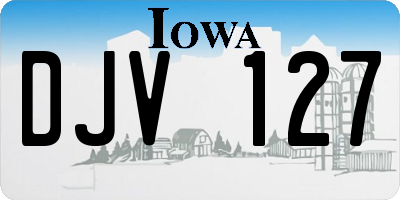 IA license plate DJV127