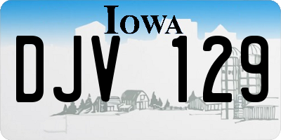IA license plate DJV129