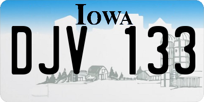IA license plate DJV133