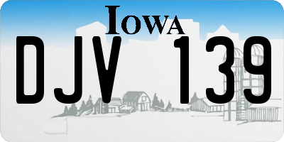IA license plate DJV139