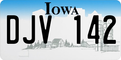 IA license plate DJV142