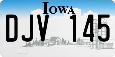 IA license plate DJV145