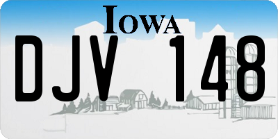 IA license plate DJV148
