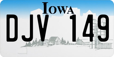 IA license plate DJV149