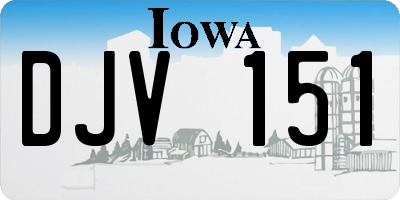 IA license plate DJV151