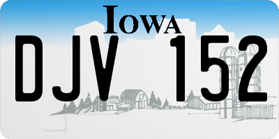 IA license plate DJV152