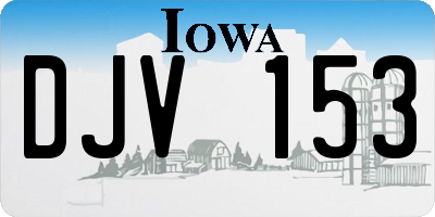 IA license plate DJV153